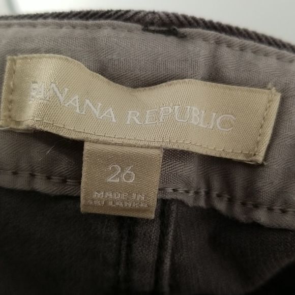 Banana Republic Grey Corduroys Womens Pants Size 26 Low Rise Straight Leg - Picture 10 of 11